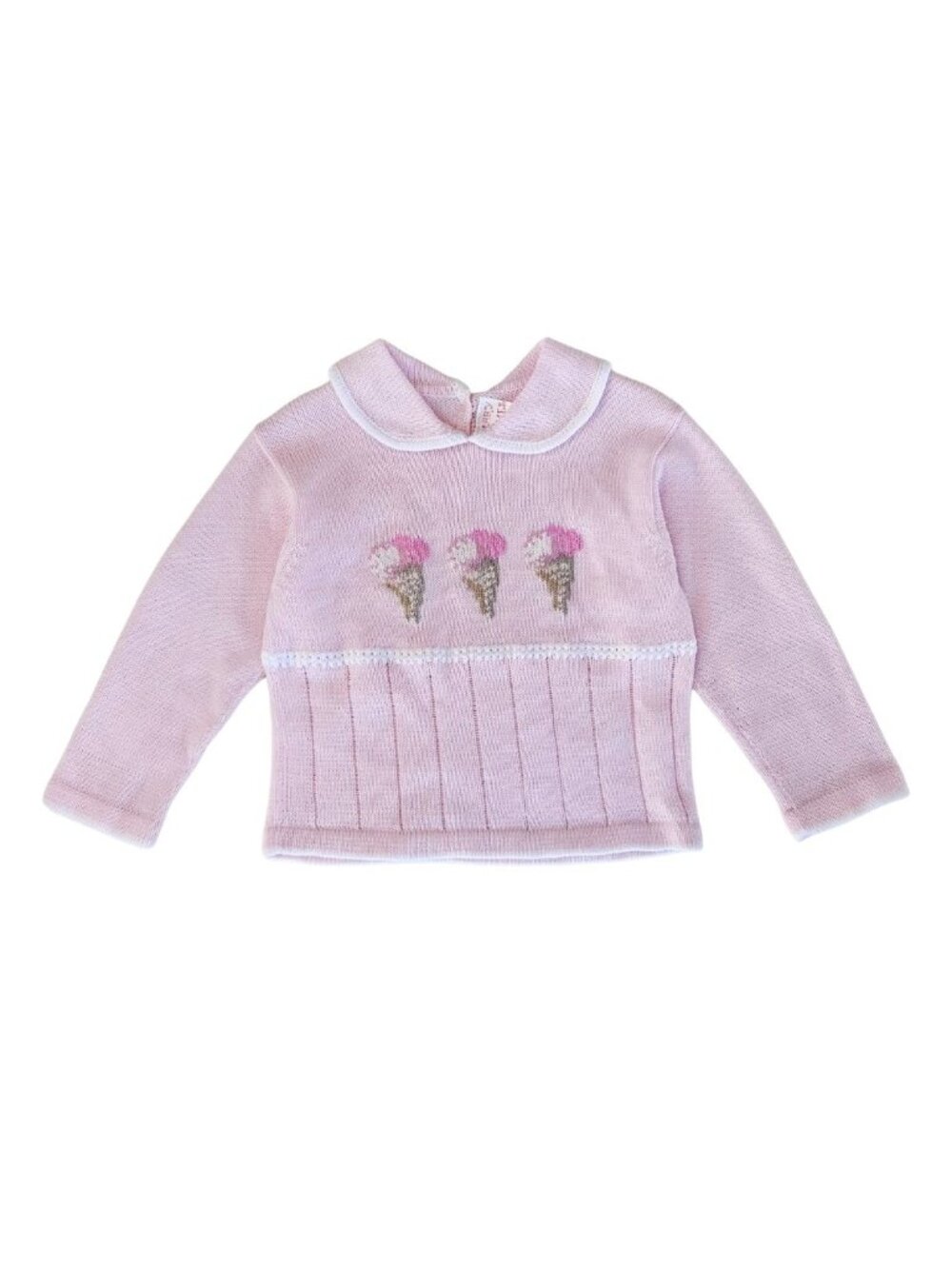 Mary James Pink Ice Cream Cone Sweater, 18-24 mo.